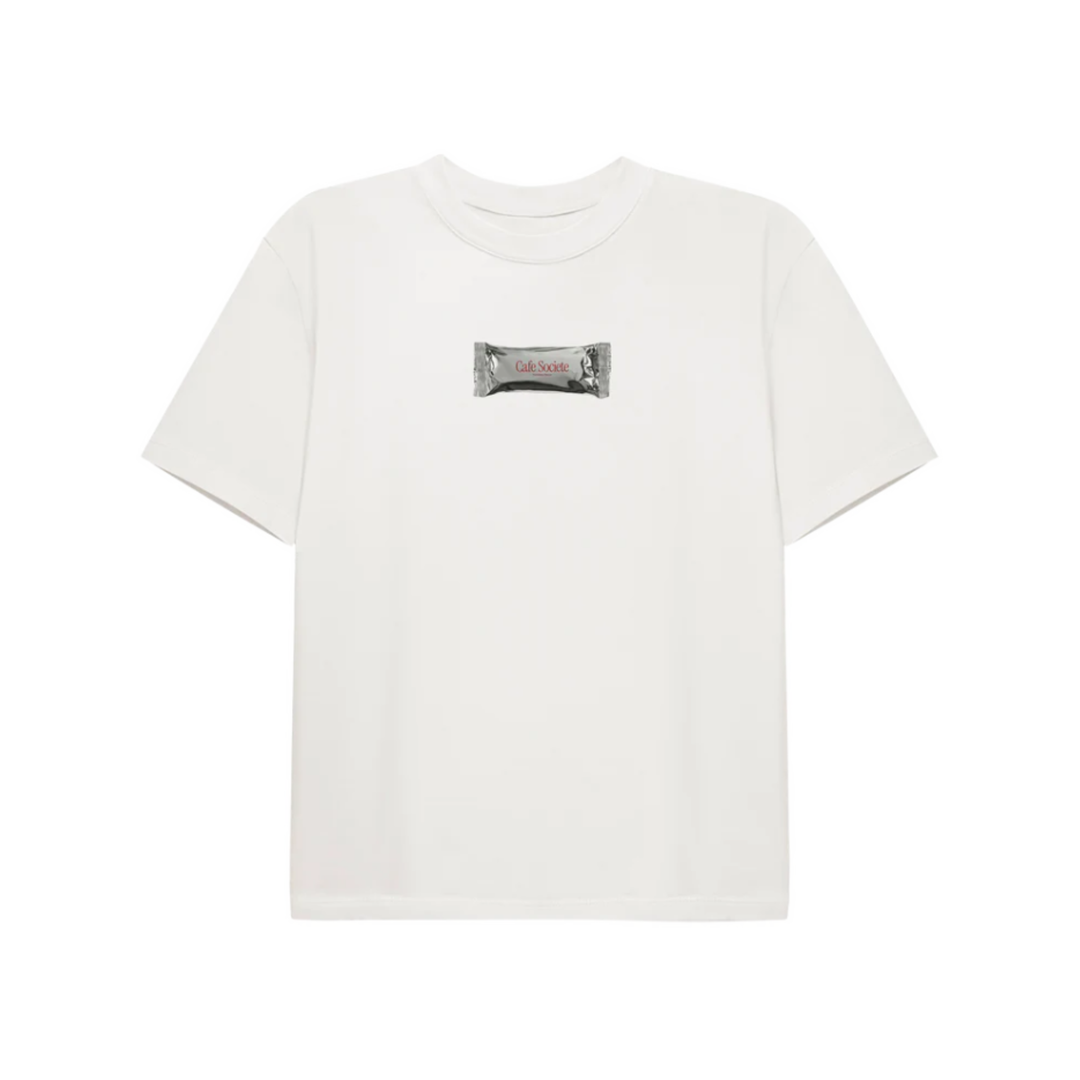 Cafe Societe T-shirt Ice Cream (White)