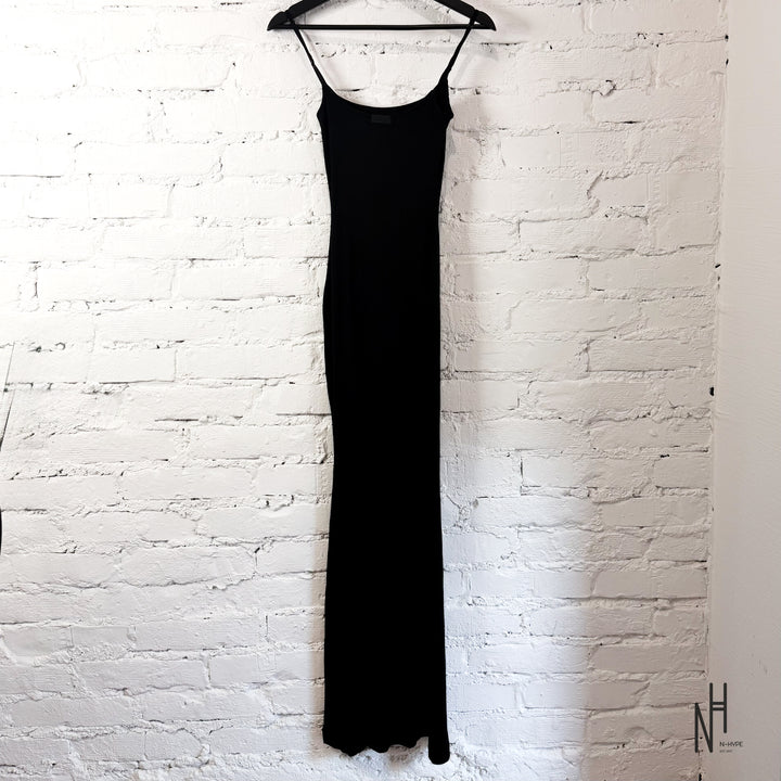 SKIMS Soft Lounge Long Slip Dress Onyx