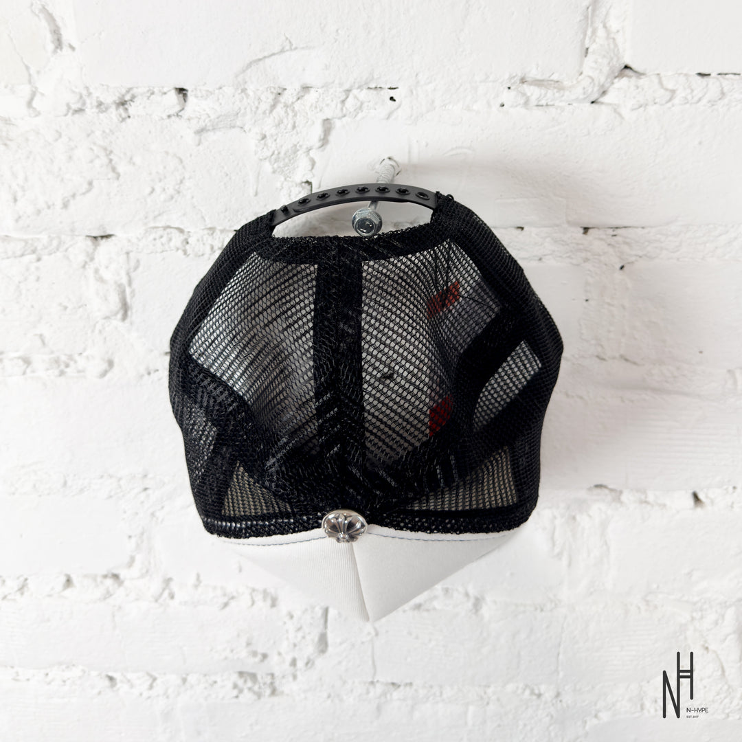 Chrome Hearts FUCK Hollywood Trucker Hat Black/White