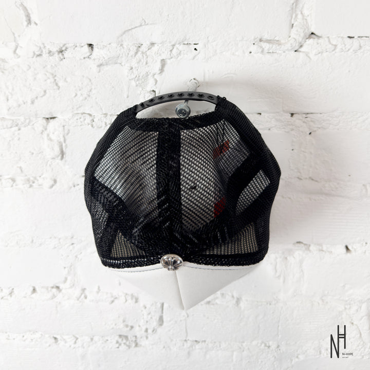 Chrome Hearts FUCK Hollywood Trucker Hat Black/White