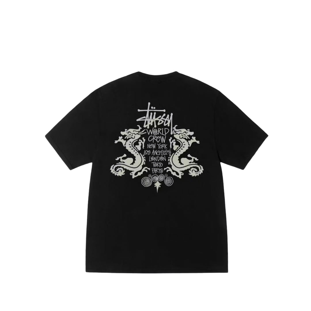 Stussy Double Dragon Pigment Dyed Tee Black