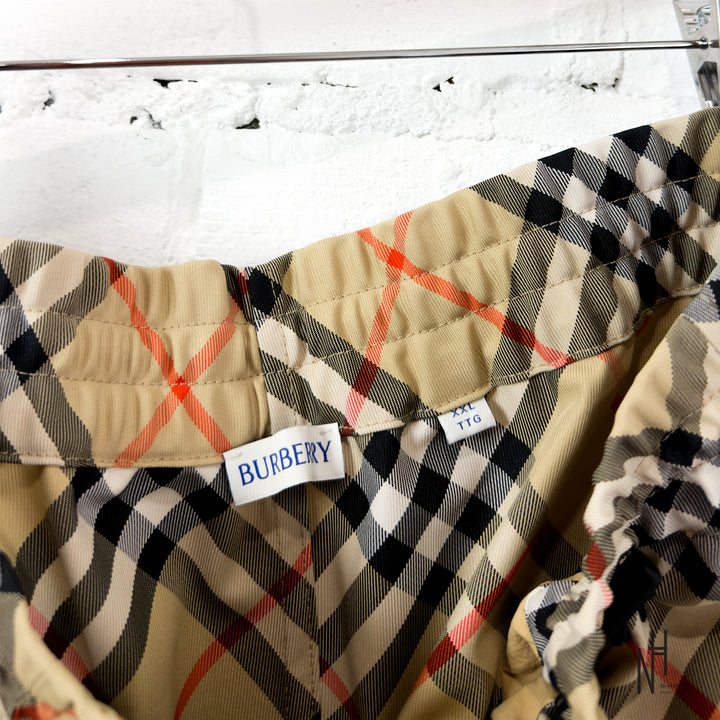 Burberry Check Swim Shorts Sand Beige