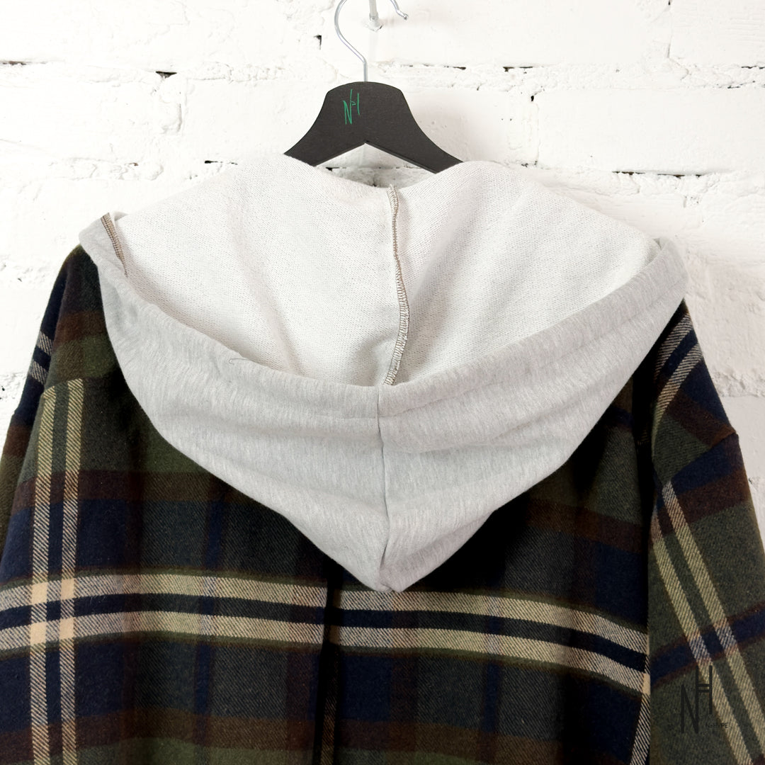 FVCKTHISBRAND FLANEL HOODIE GREEN