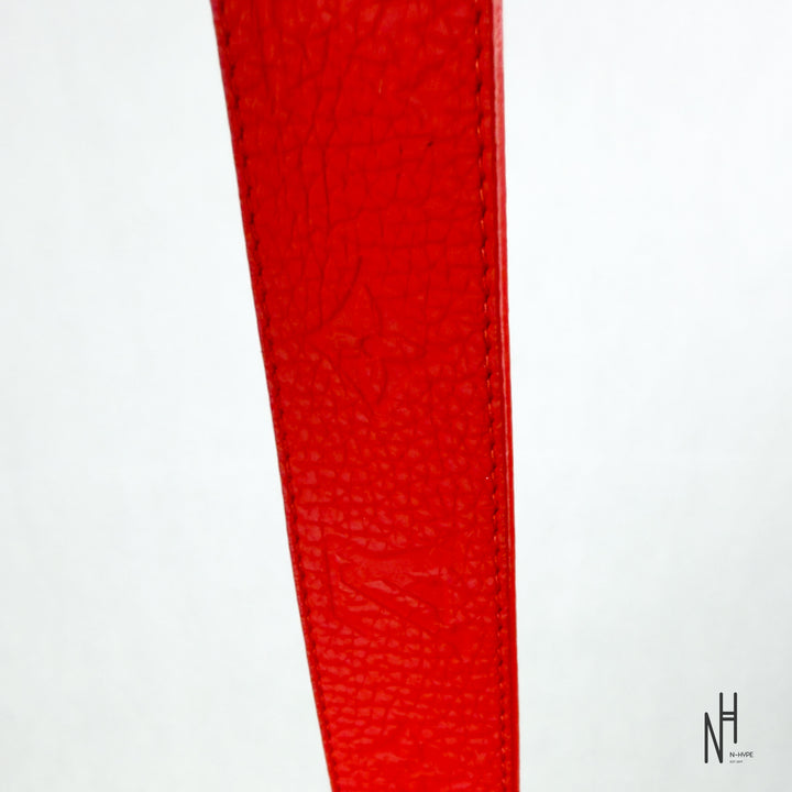 Louis Vuitton Initials 40MM Shape Leather Belt Red