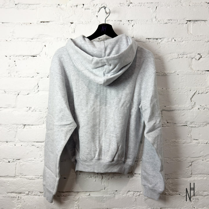 SKIMS Cotton Flecce Classic Zip Up Hoodie Light Heather Grey
