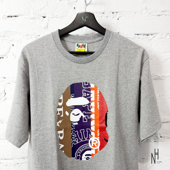 BAPE Fans Scarf Ape Head Tee Grey