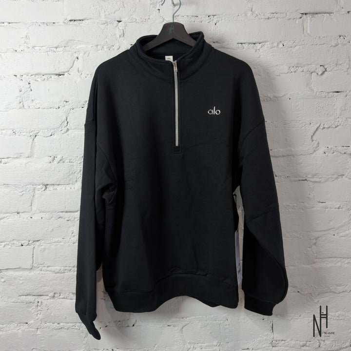 Alo Yoga Accolade 1/4 Zip Pullover Black