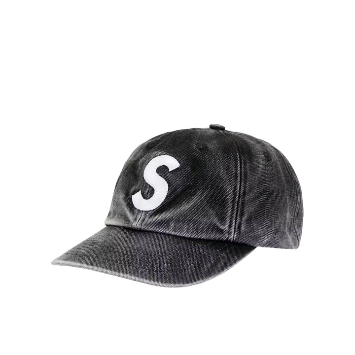 Supreme Pigment Coated S Logo 6-Panel Cap (SS26) Black