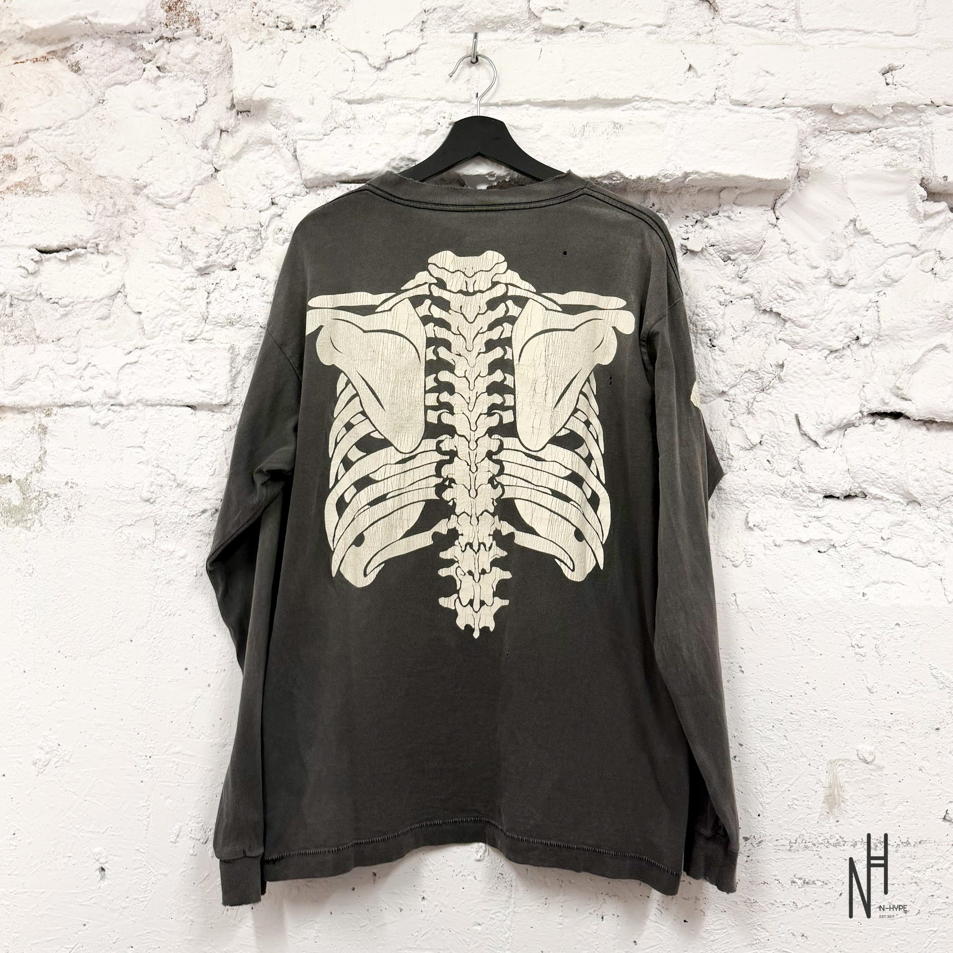 SAINT Mxxxxxx x VLONE Bone Long Sleeve Tee Black | N-Hype