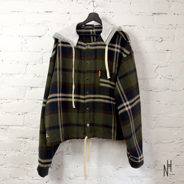 FVCKTHISBRAND FLANEL HOODIE GREEN