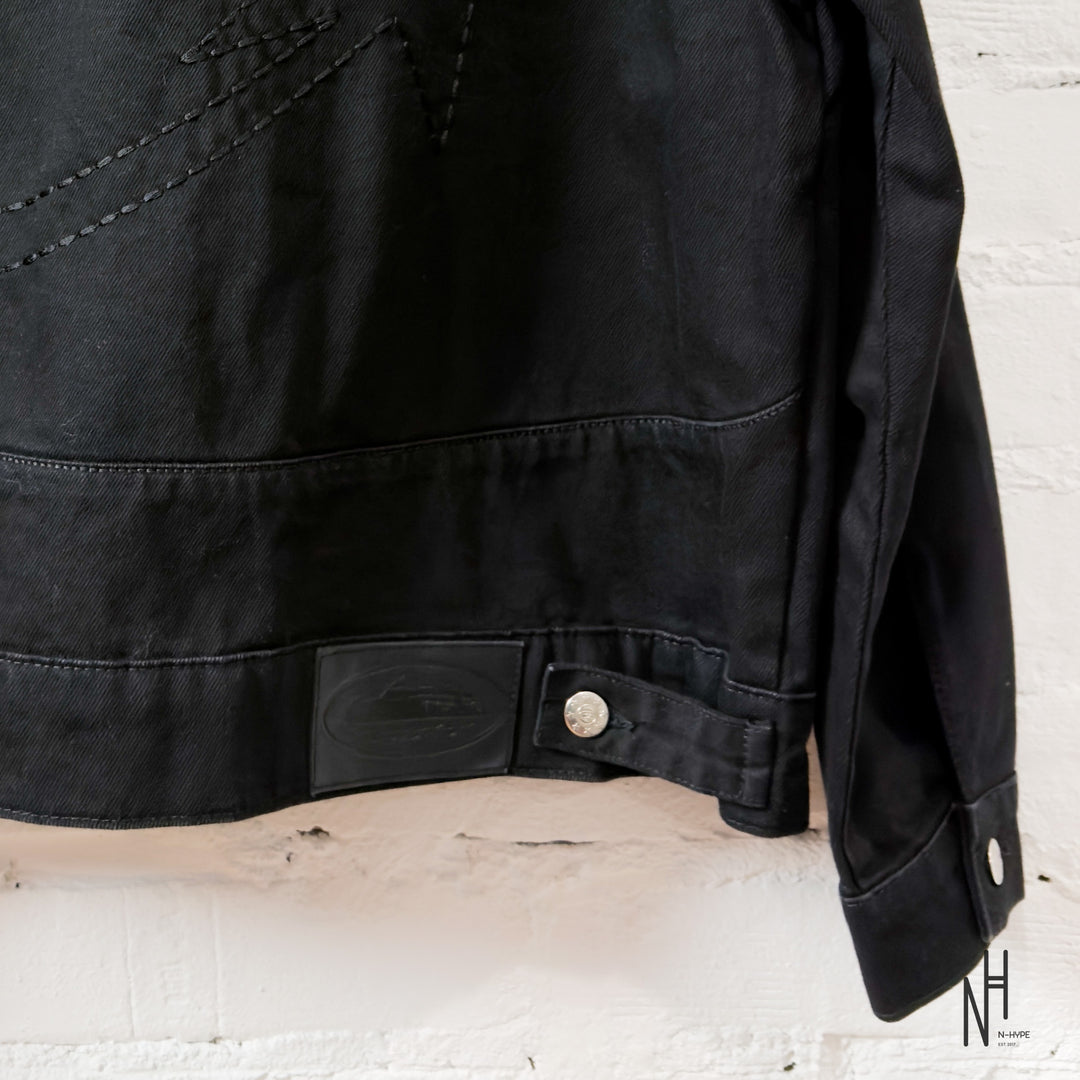Corteiz C-Star Stitch Down Denim Jacket Black