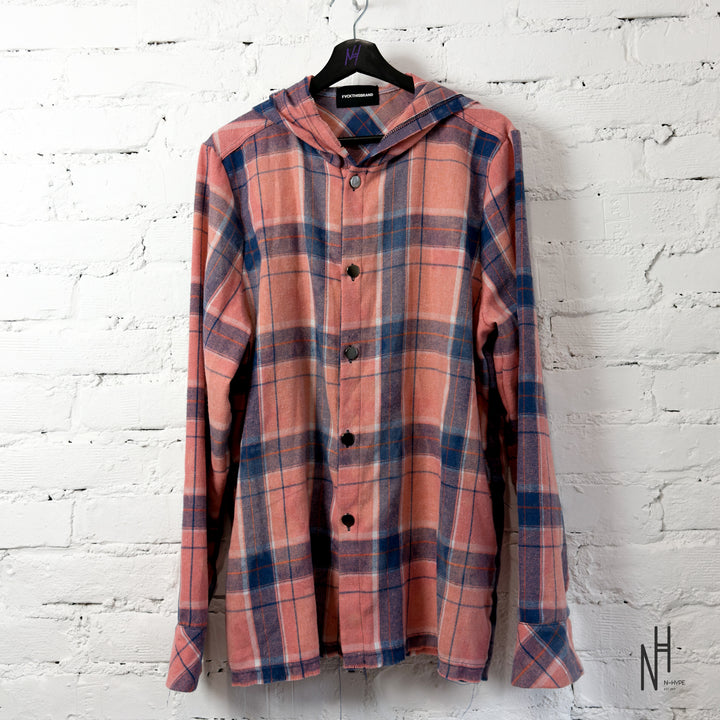 FVCKTHISBRAND DISCOLOURED FLANEL SHIRT PINK