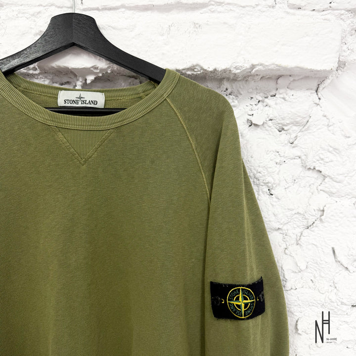 Stone Island Minimalist Crew Neck Sweater Military Green Used