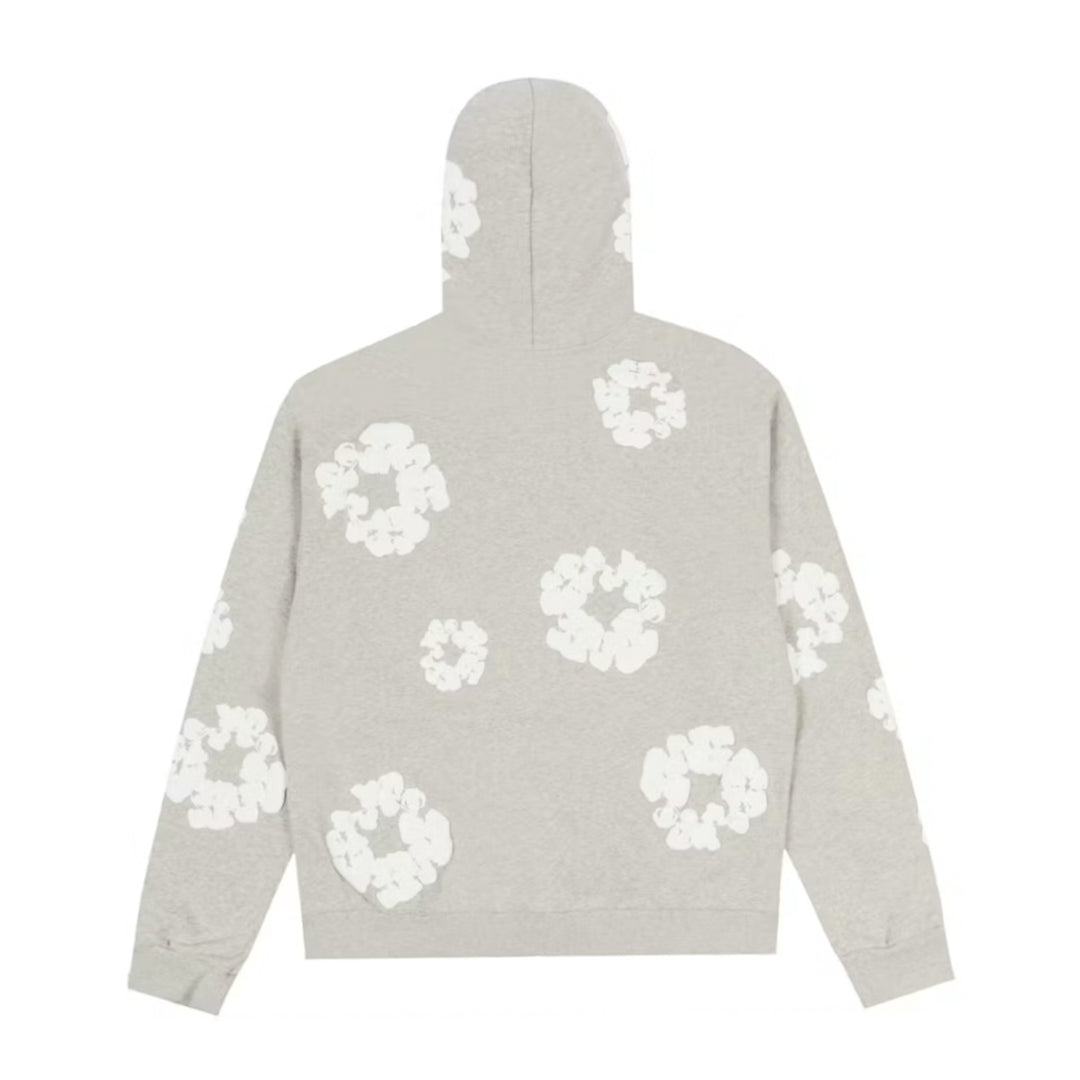 Denim Tears Cotton Wreath Zip Hoodie Gray