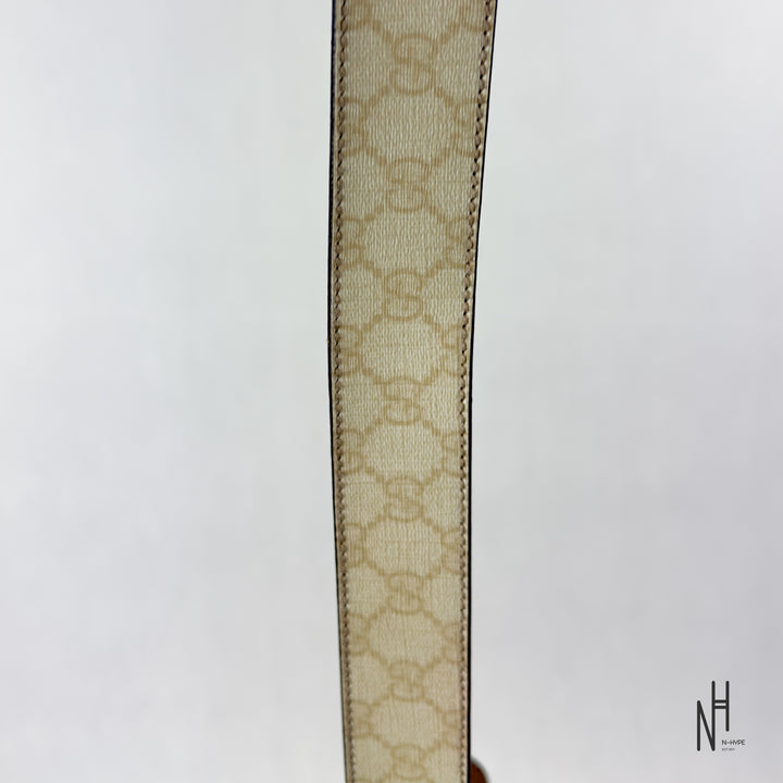Gucci GG Supreme Belt White