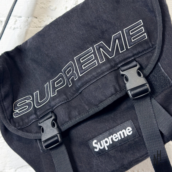 Supreme Denim Messenger Bag Black