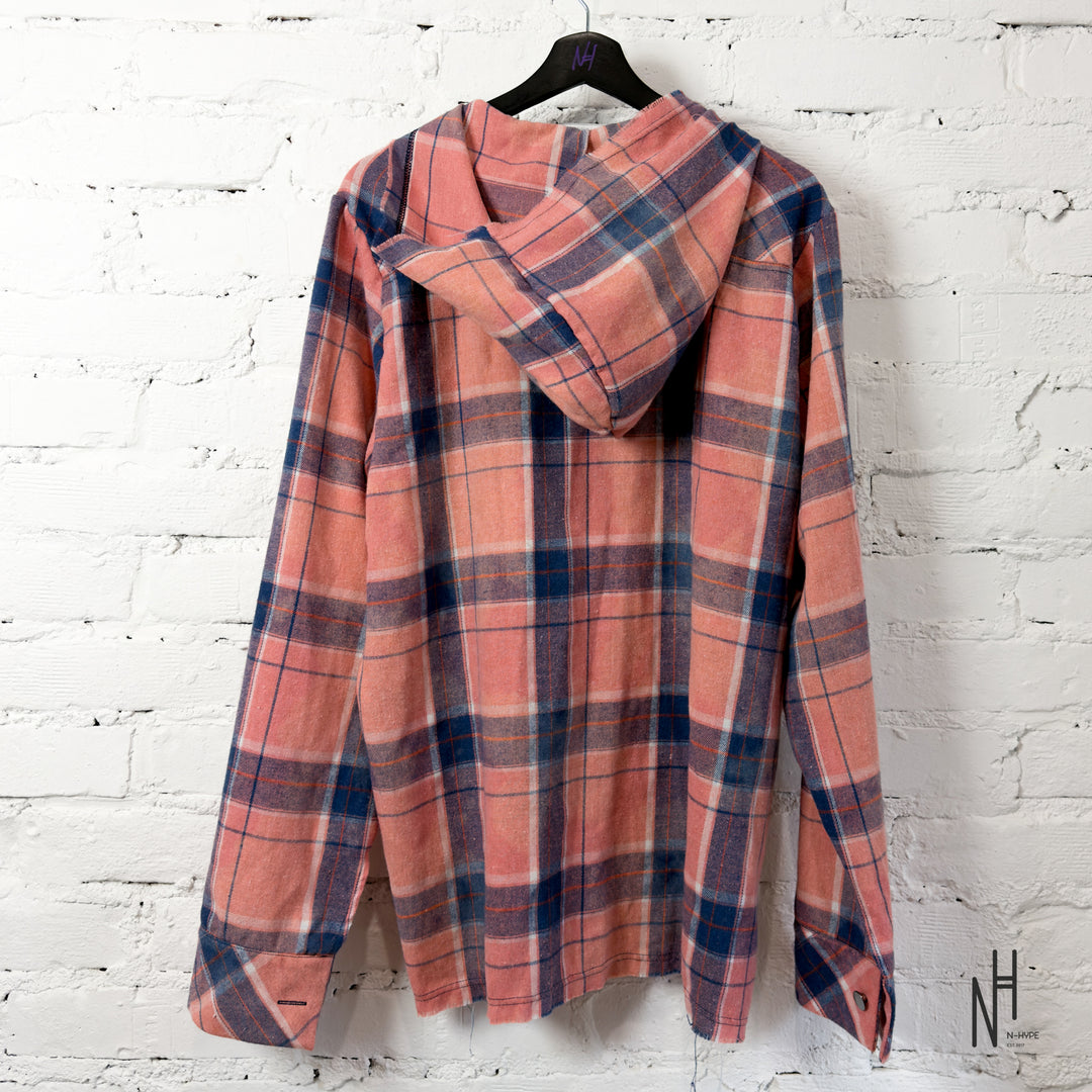 FVCKTHISBRAND DISCOLOURED FLANEL SHIRT PINK