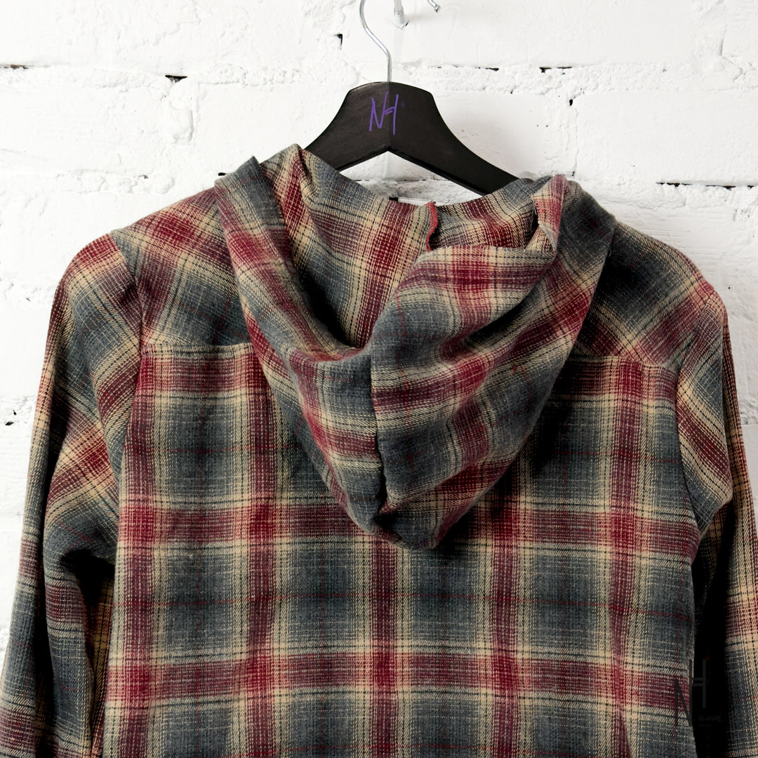 FVCKTHISBRAND PAINTED FLANEL SHIRT BURGUNDY