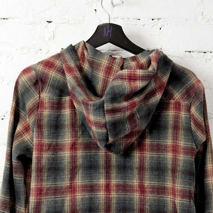 FVCKTHISBRAND PAINTED FLANEL SHIRT BURGUNDY