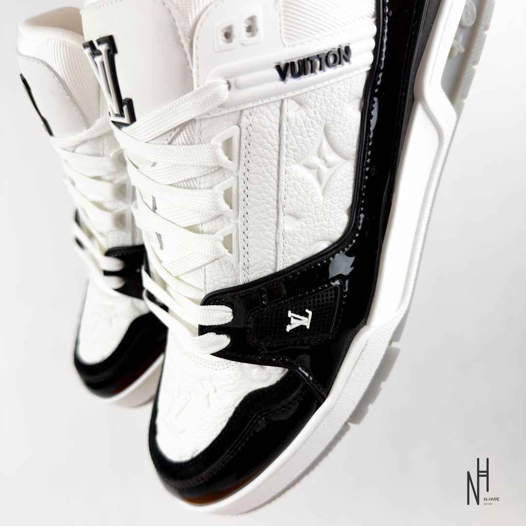 Louis Vuitton LV Trainer Black White Patent Leather