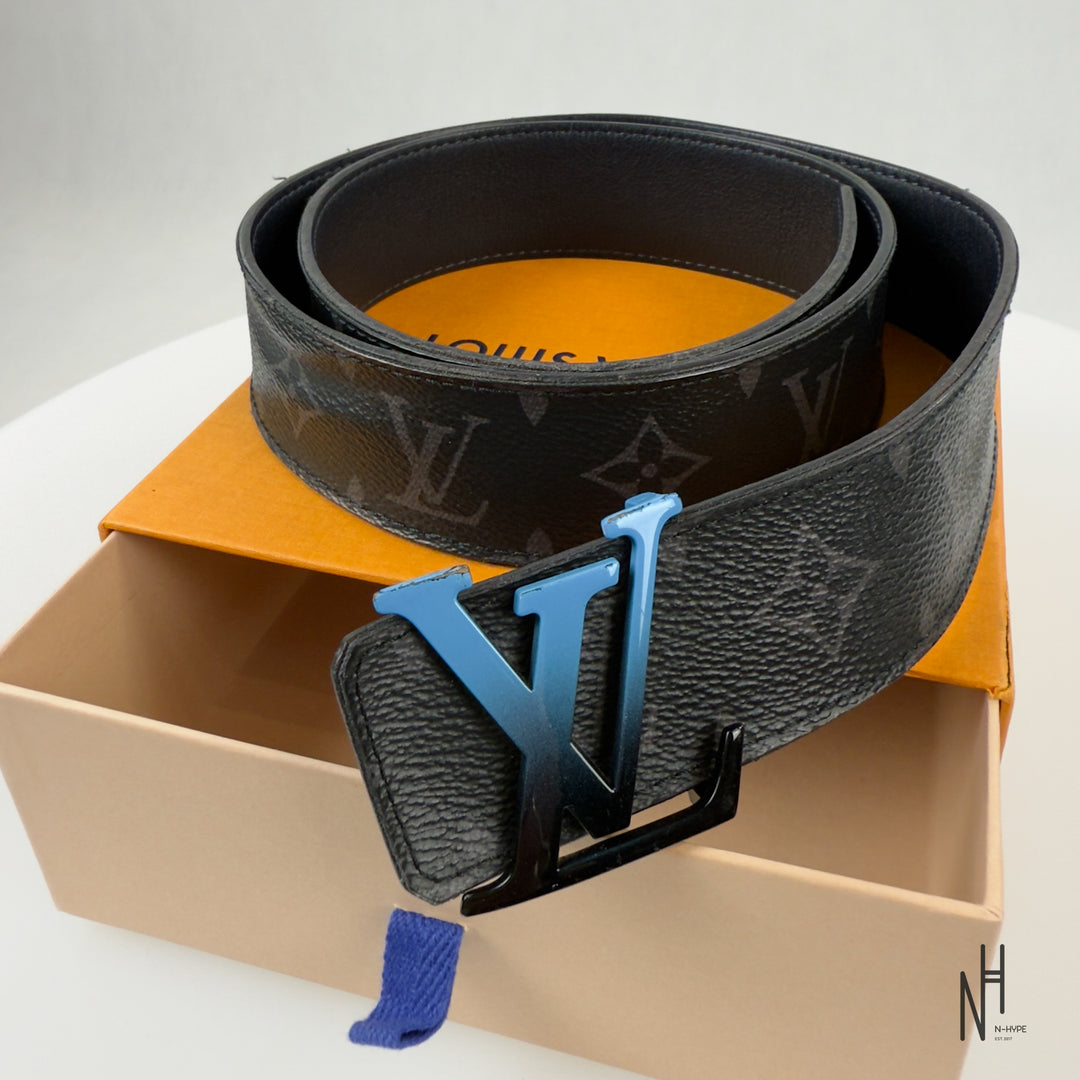 Louis Vuitton LV  Sunset Revelsible Belt Monogram 40 MM Black / Blue Buckle
