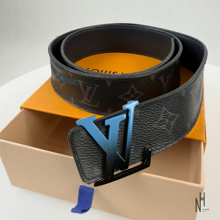 Louis Vuitton LV  Sunset Revelsible Belt Monogram 40 MM Black / Blue Buckle
