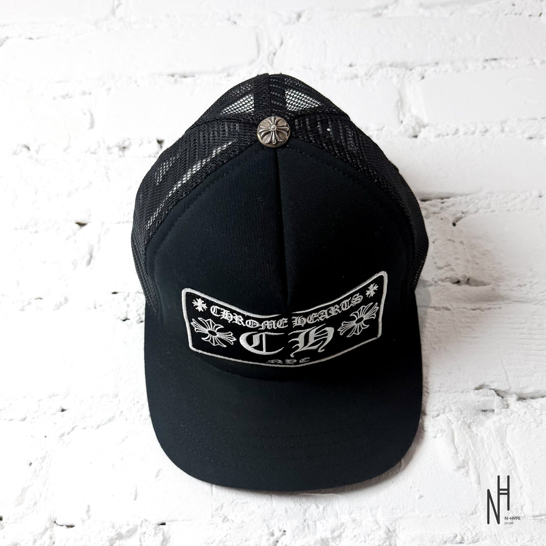 Chrome Hearts CH New York City Trucker Hat Black / Black