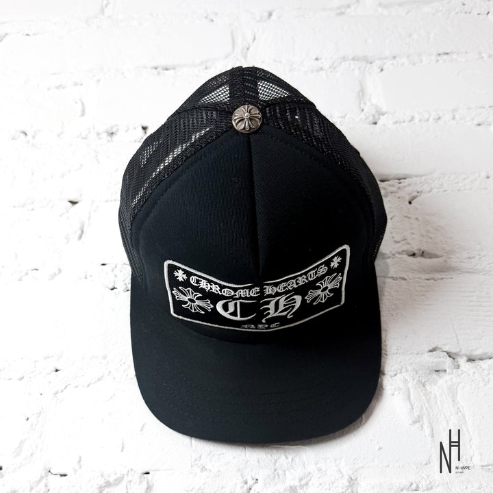 Chrome Hearts CH New York City Trucker Hat Black / Black