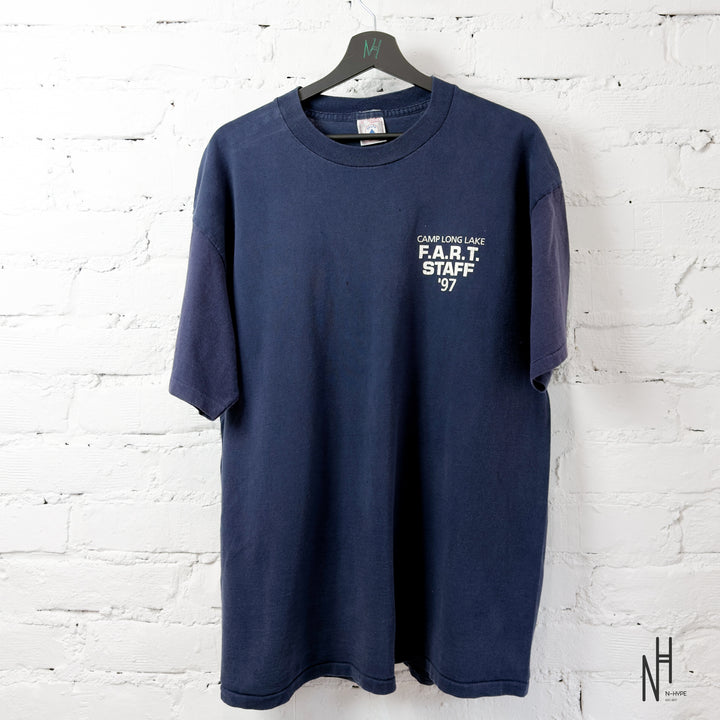 Camp Long Lake F.A.R.T. Staff '97 Navy Tee Vintage