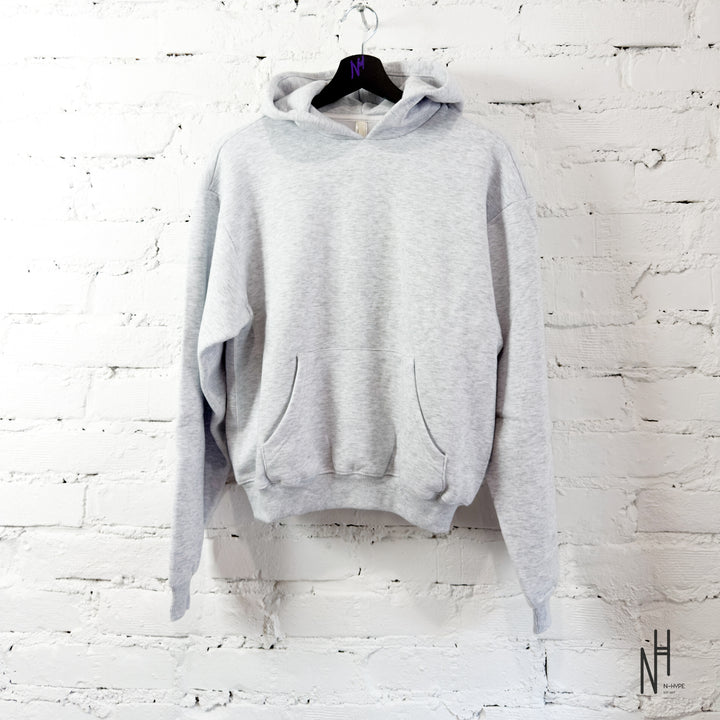 SKIMS Cotton Fleece Classic Pullover Hoodie Light Heather Grey