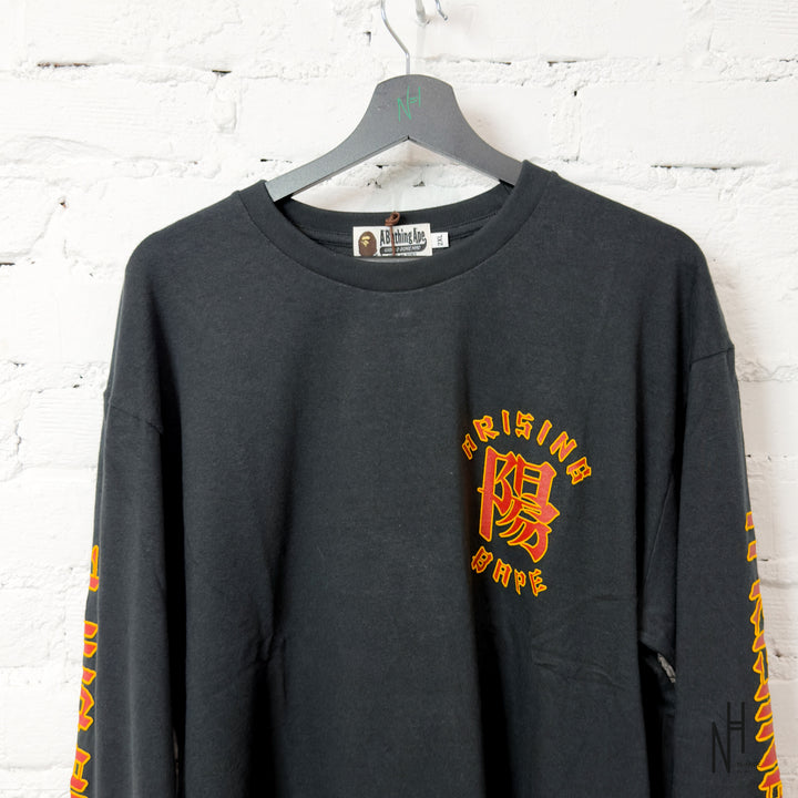 Bape A Rising Bape Long Sleeve Black
