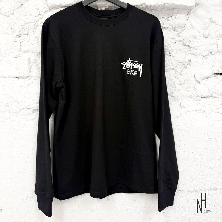 Stussy Stock Paris Longsleeve Black