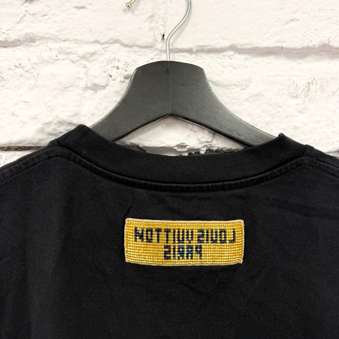 Louis Vuitton Beaded Logo T-Shirt Black