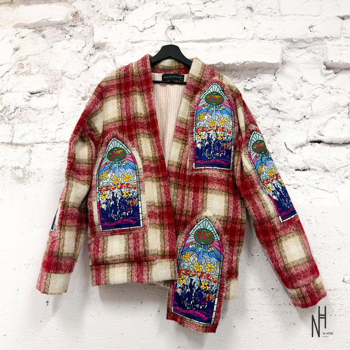 Who Decides War Windowed Cardigan Rose