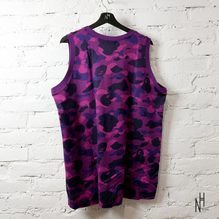 Bape Color Camo College Tank Top Purple