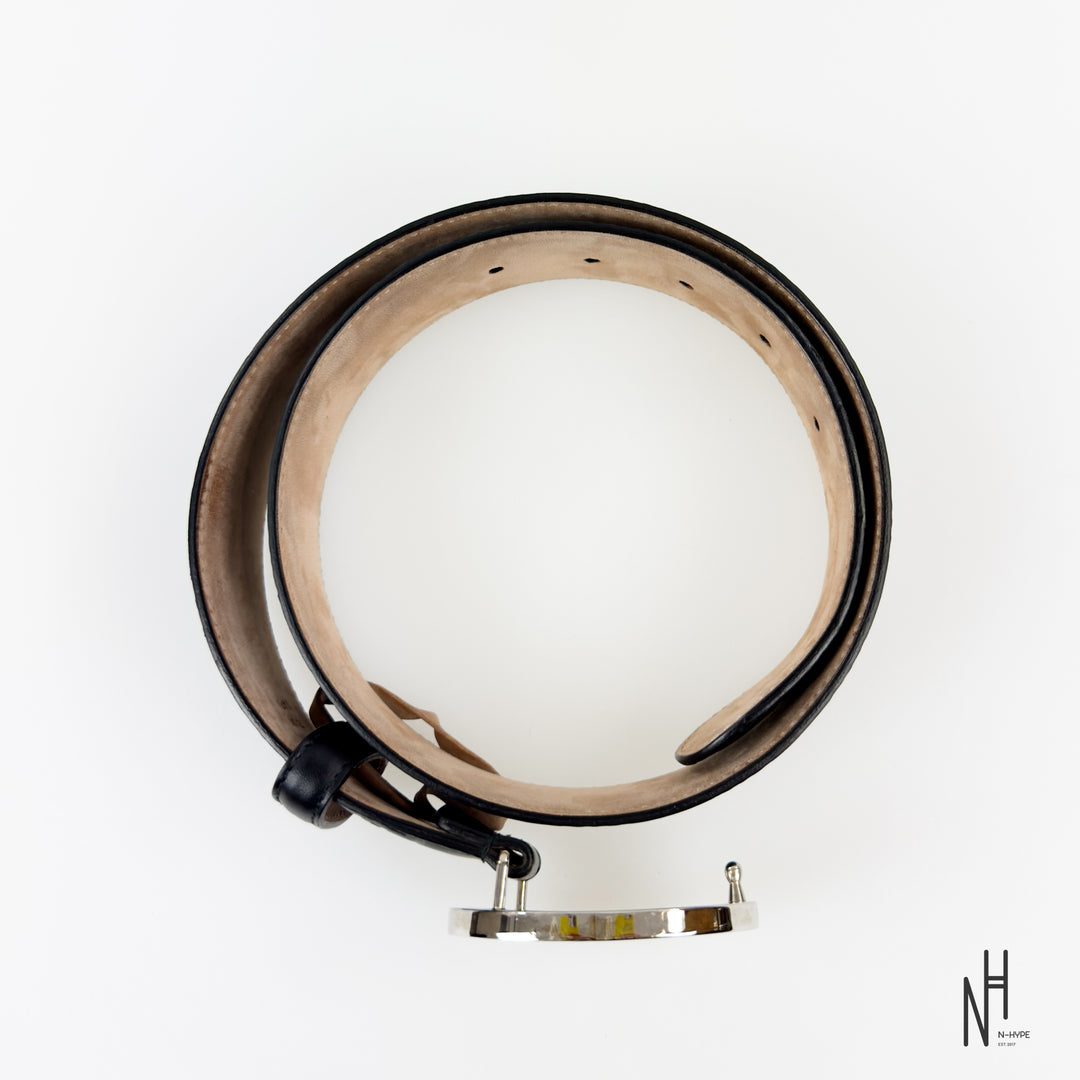 Gucci Monogram Black Belt