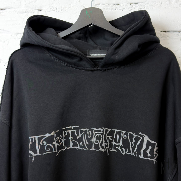 FVCKTHISBRAND Arabic Hoodie White Ash