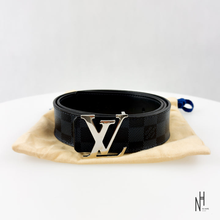 Louis Vuitton Initiales Reversible Belt Damier Grafite Black