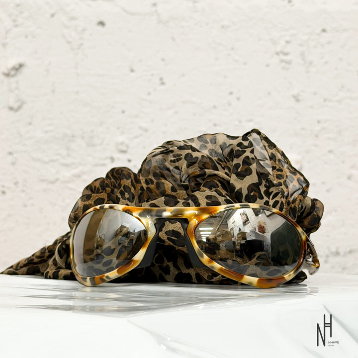 Carrera ’90s Leopard Sunglasses with Silk Scarf