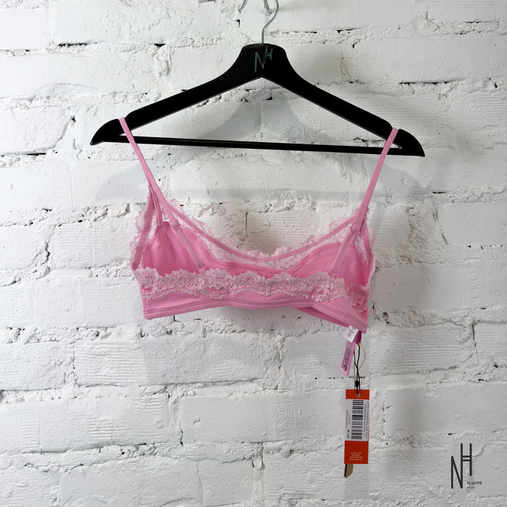 SKIMS Fits Everybody Lace Scoop Bralette Bubble Gum Tonal