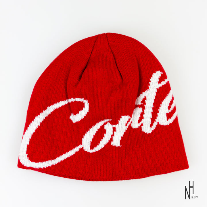 Corteiz OG Strike Beanie Red/White