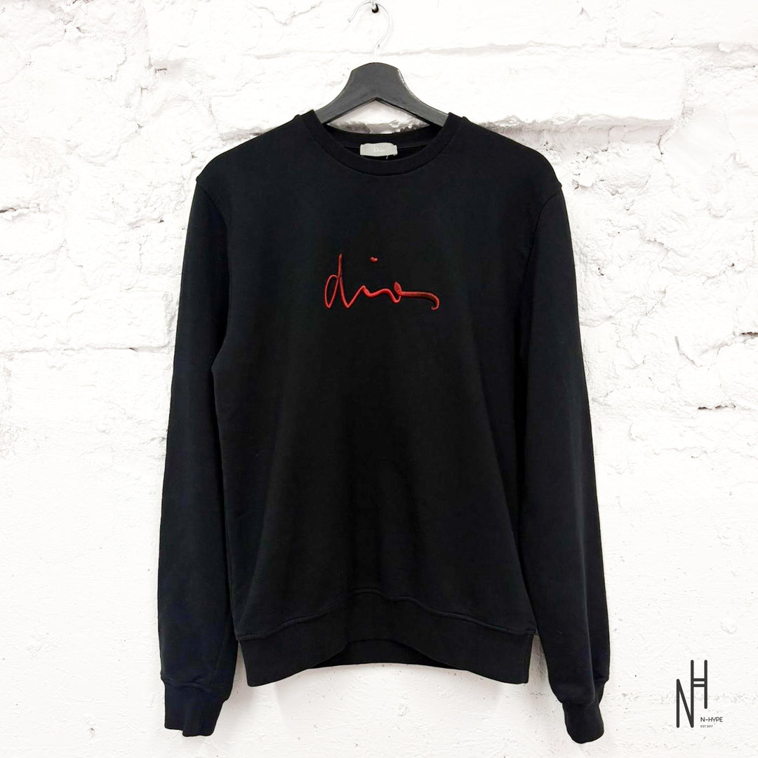 Dior Cursive Logo Crewneck