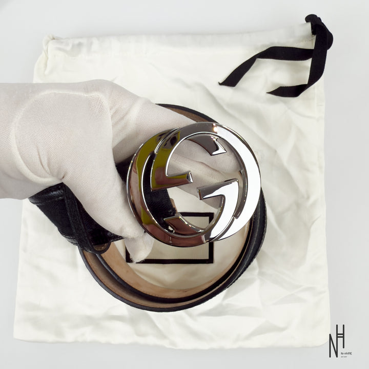 Gucci Jacquard Black Belt