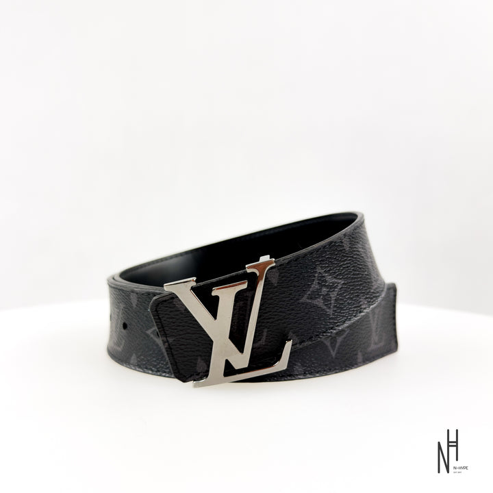 Louis Vuitton Initiales Monogram Black Buckle Belt