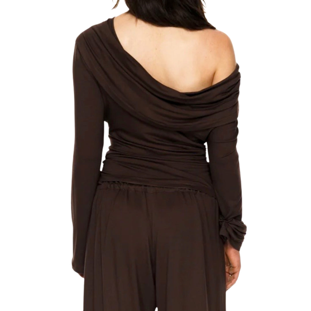 Cafe Societe Top Holly Chocolate Brown