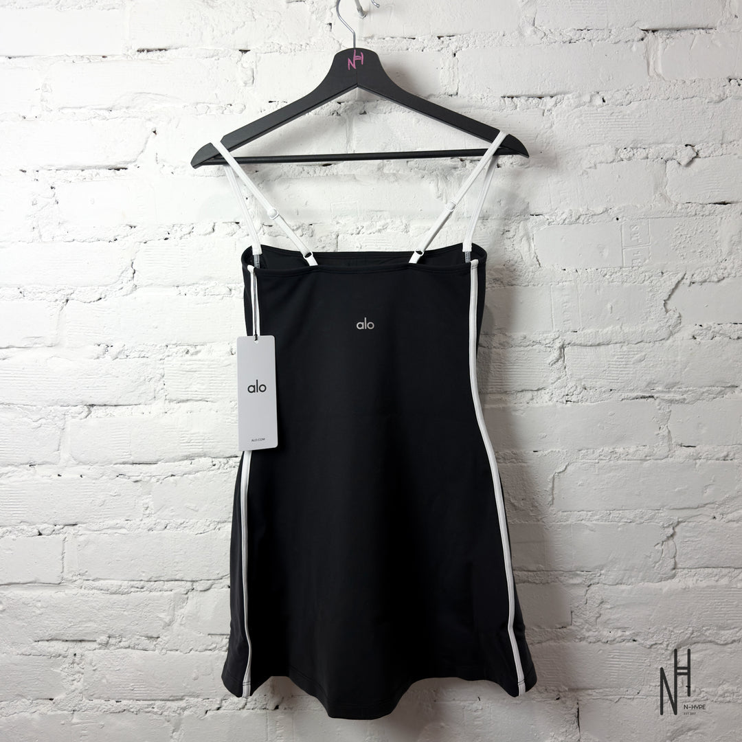 Alo Yoga Airbrush Streamlined Dress Black White
