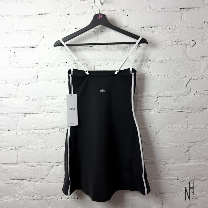 Alo Yoga Airbrush Streamlined Dress Black White
