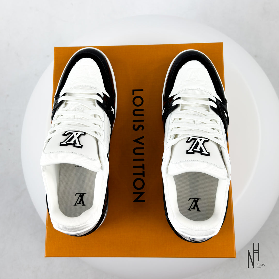 Louis Vuitton LV Trainer Black White Patent Leather