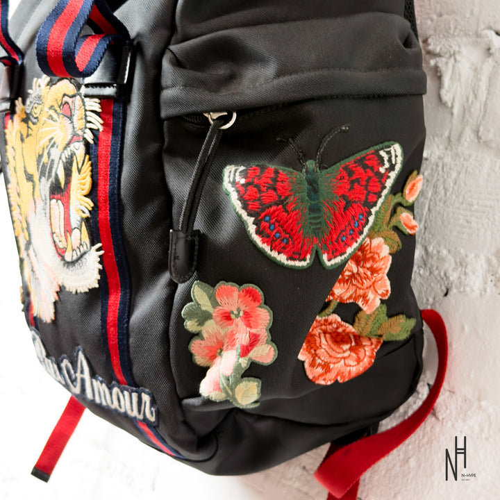 Gucci Nylon Tiger Backpack - Black