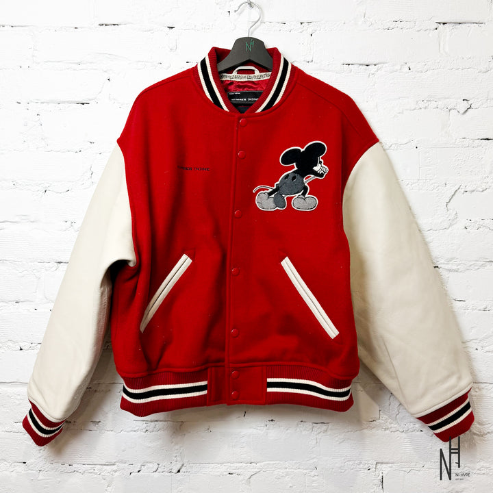 Supreme Number (N)ine Mickey Varsity Jacket Red